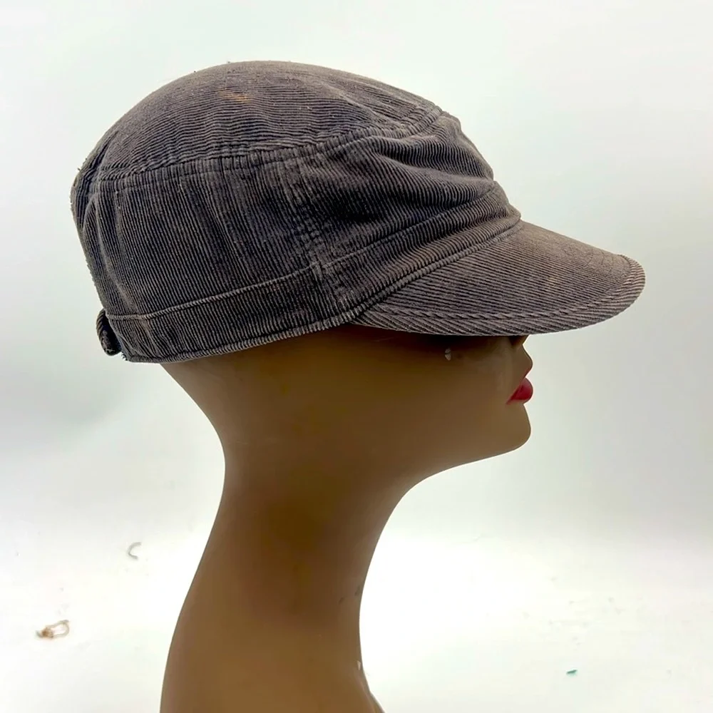 Carhartt Corduroy Cap in Gray with Pink Embroidery adjustable